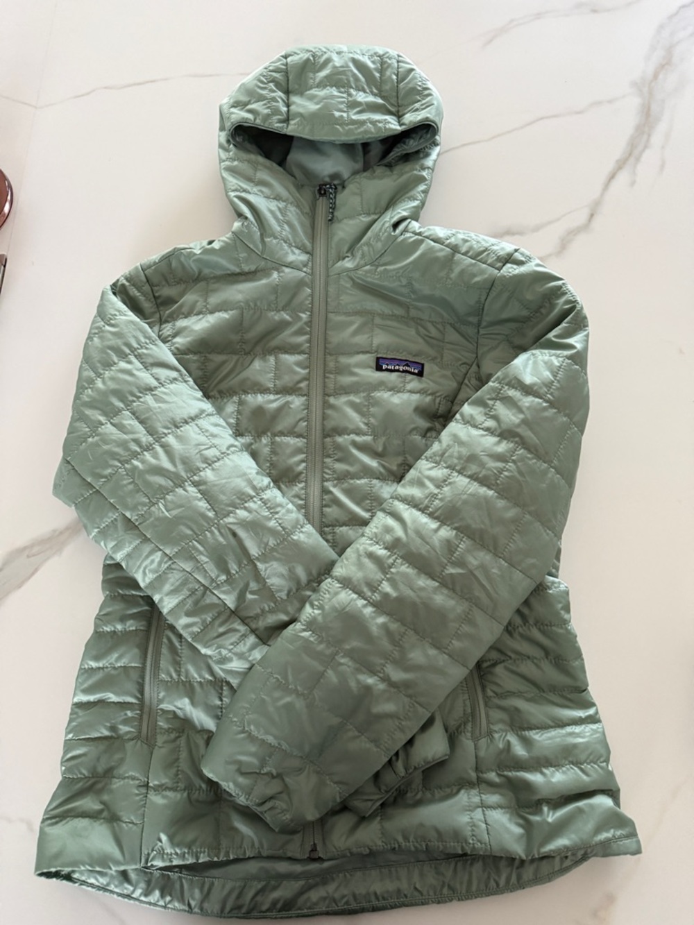 Patagonia Sage Green Women’s Nano Puff Hoody Size Small NWT